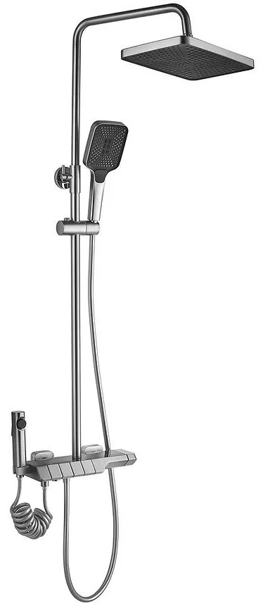 Sprchový systém  termostatický Rea Rob nikel brúsený