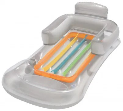 Nafukovačka Bestway 43028 s operadlom, strieborná 161x84 cm
