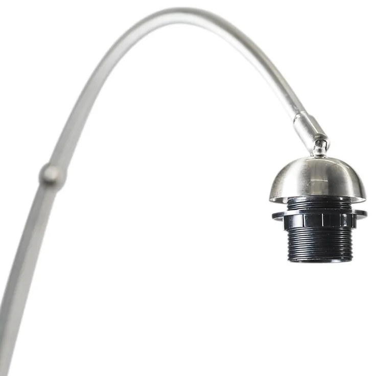 Moderná oblúková lampa oceľová nastaviteľná bez tienidla