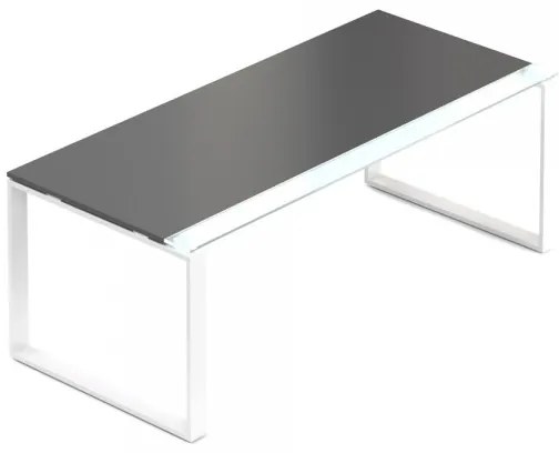 Stôl Creator 200 x 90 cm, biela podnož, 2 nohy