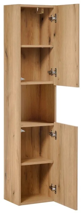 Koupelnová sestava Nova Oak Wiki se skříňkami a umyvadlem 60 cm dub evoke/černá