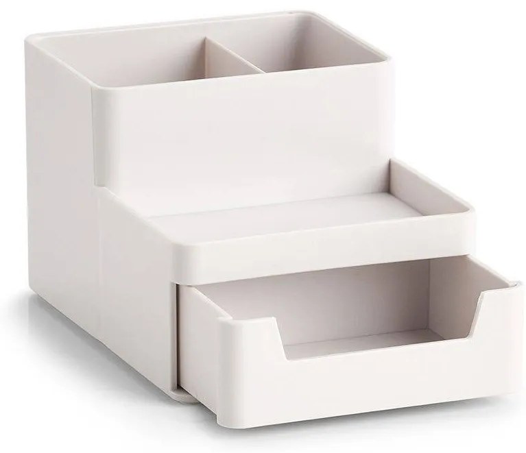 Zeller Present Plastový organizér na kancelárske potreby/listy, UNTENSIL, biely