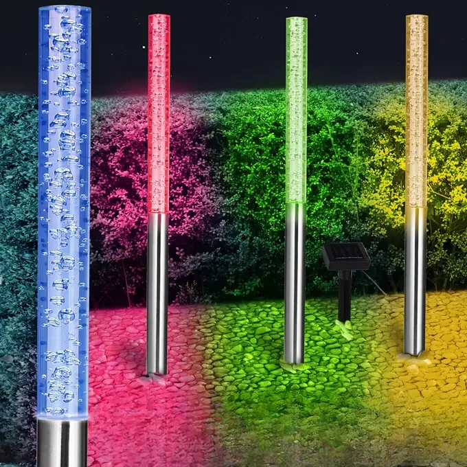 InternetovaZahrada Sada 4 LED solárnych lámp - farebné