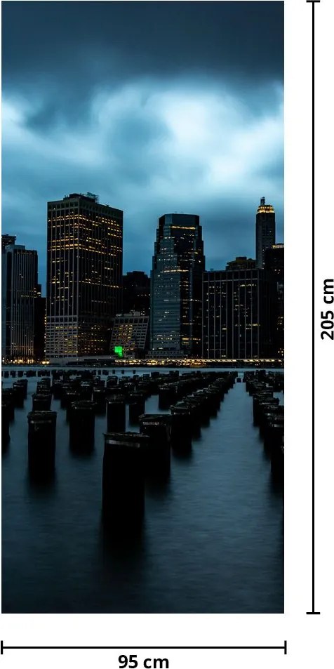 Fototapeta na dvere - Pohľad na mrakodrapy New Yorku (95x205cm)