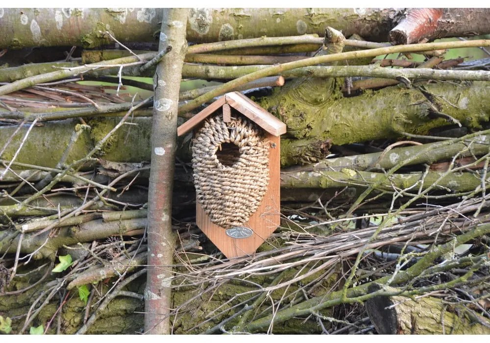 Vtáčia búdka z morskej trávy Esschert Design, výška 26,2 cm