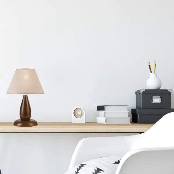 Stolná lampa PERA 1xE27/60W/230V tmavohnedá/buk