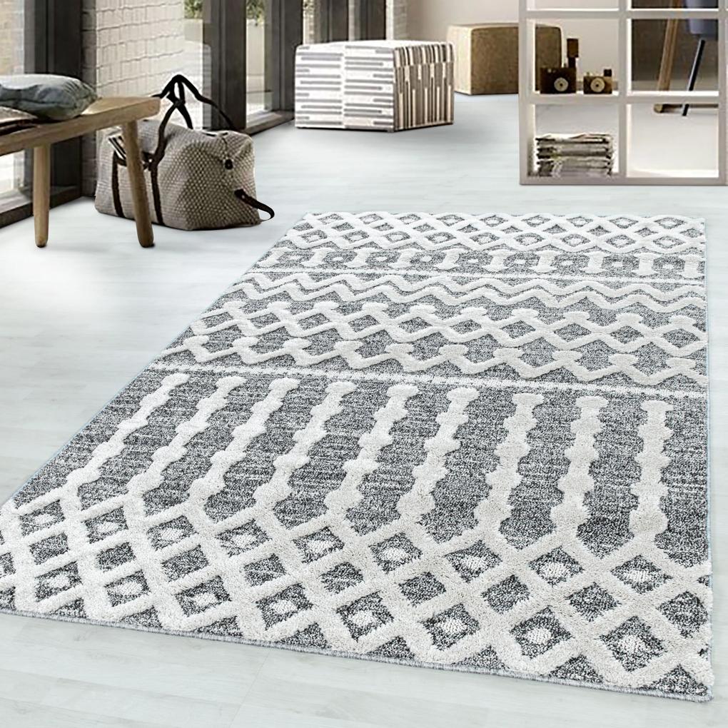 Ayyildiz Kusový koberec PISA 4710, Sivá Rozmer koberca: 80 x 250 cm