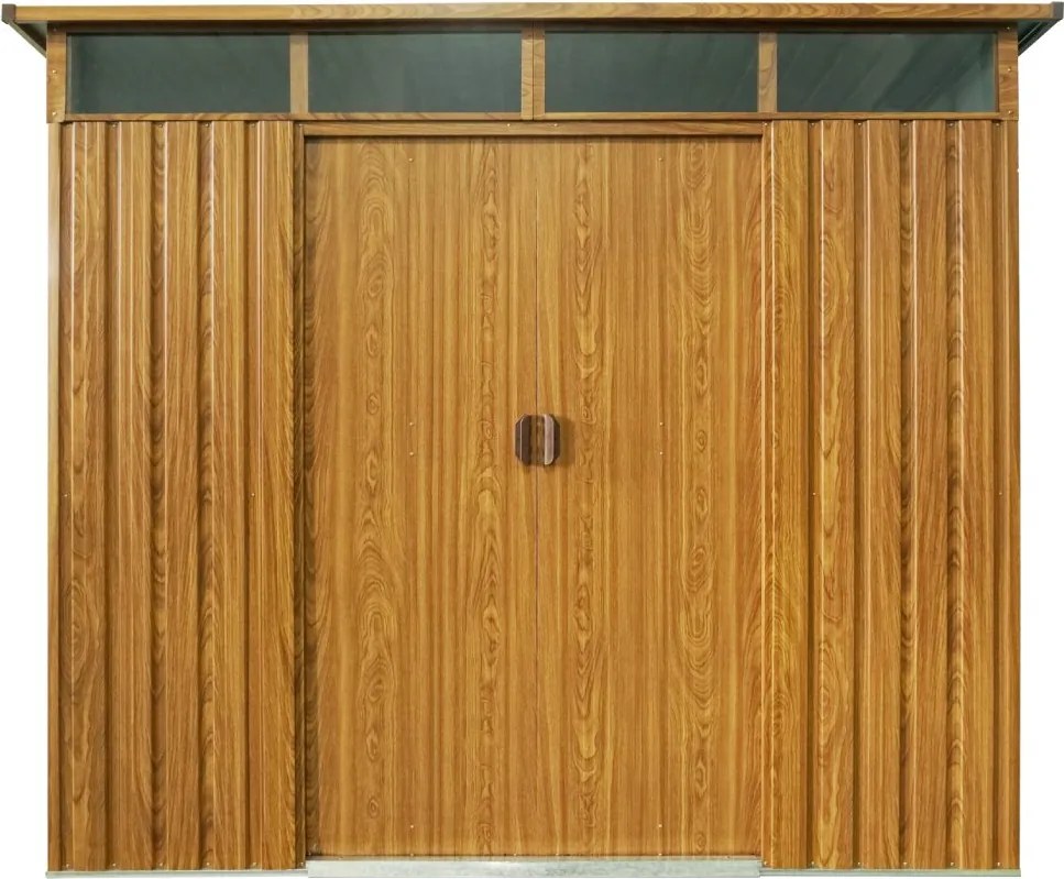 Záhradný domček BestBerg ZDSL-6D / 6,6 m² / 238 × 279 × 203 cm / dekor drevo/hnedá
