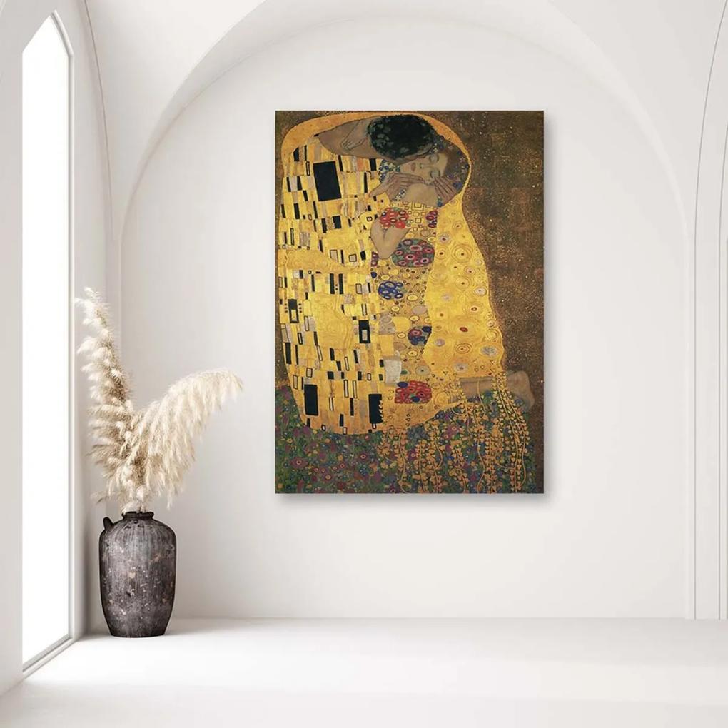 Obraz na plátně REPRODUKCE Gustav Klimt - Polibek - 70x100 cm