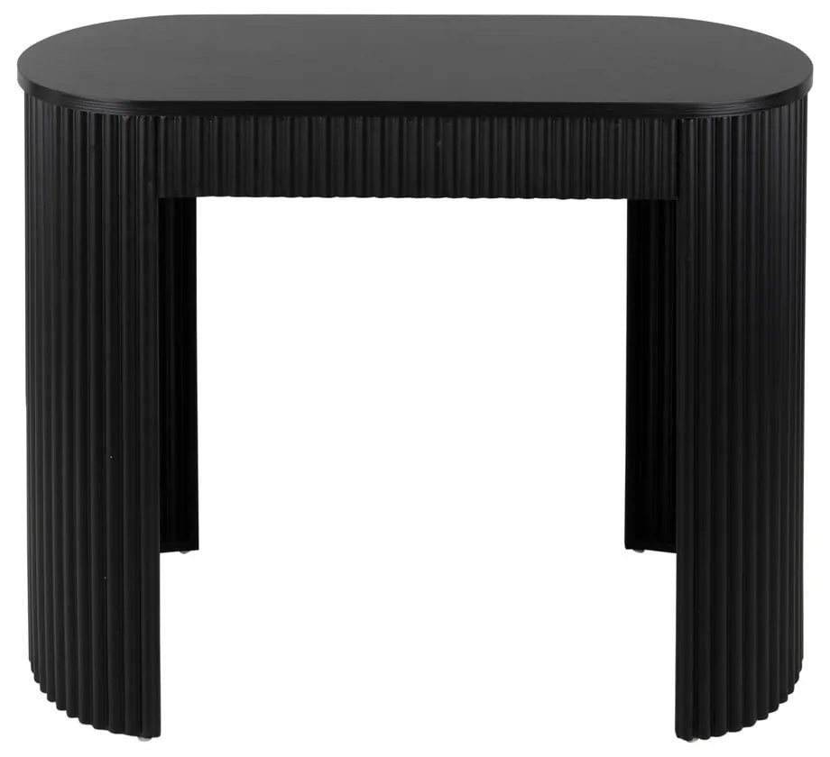 Čierny kovový konzolový stolík 40x100 cm Estriado – Leitmotiv