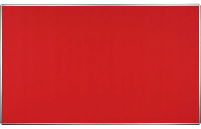 Textilná nástenka ekoTAB v hliníkovom ráme, 2000 x 1200 mm, červená