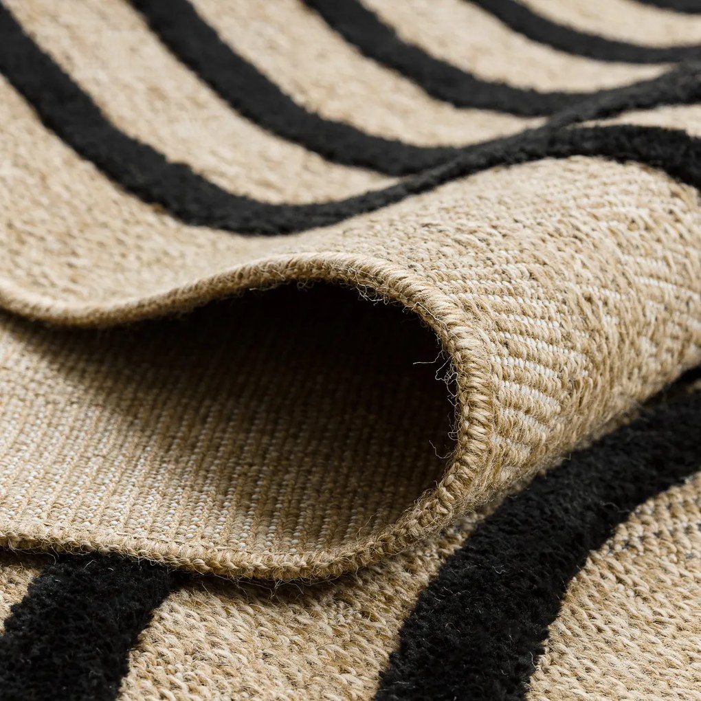 Dywany Łuszczów, Kusový koberec Spark 0688 beige/black, 160x220, béžová, chodba / predsieň