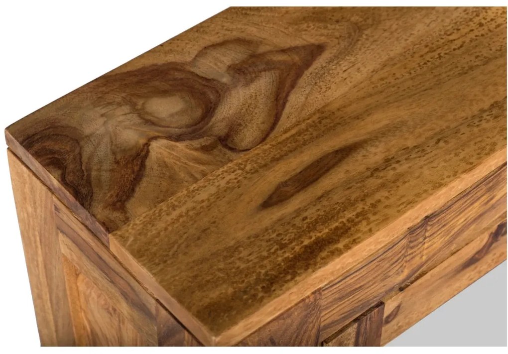 furniture-nabytek.cz - Masivní koupelnová skříňka Leeston z palisandru, hnědá, lakovaná – 42×25×70 cm
