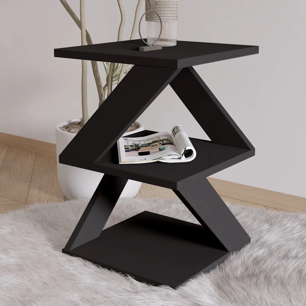 Odkladací stolík Albeni Black Oak