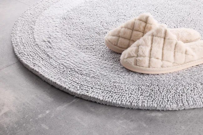 Kúpeľňový koberček Javo Cotton popolový kruh