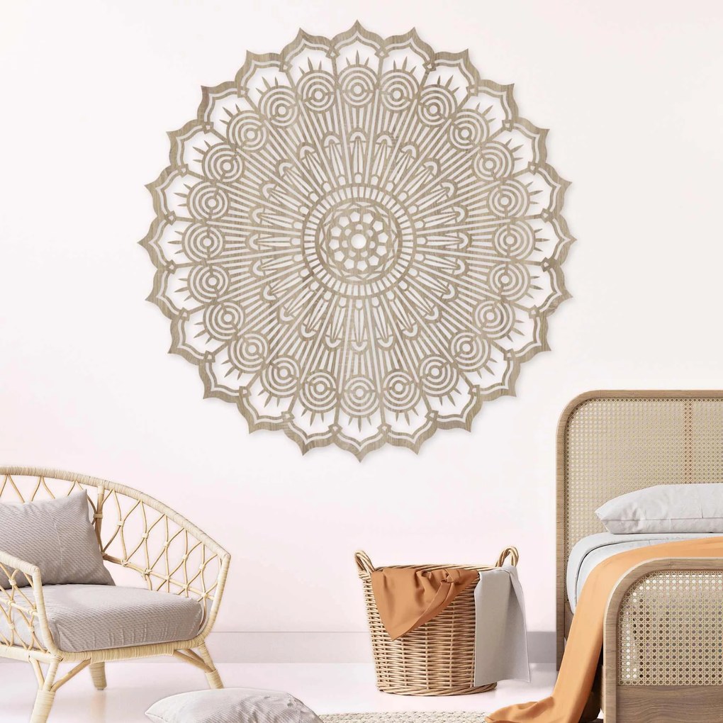 Drevená mandala na stenu | PERKO: HDF - Javor 30 cm 4532-100282 HDF0506