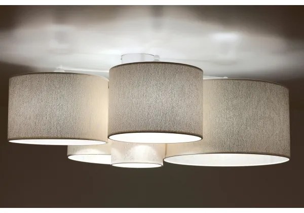 Duolla - Stropné svietidlo ROLLER PENTO 5xE27/60W/230V biela/zlatá