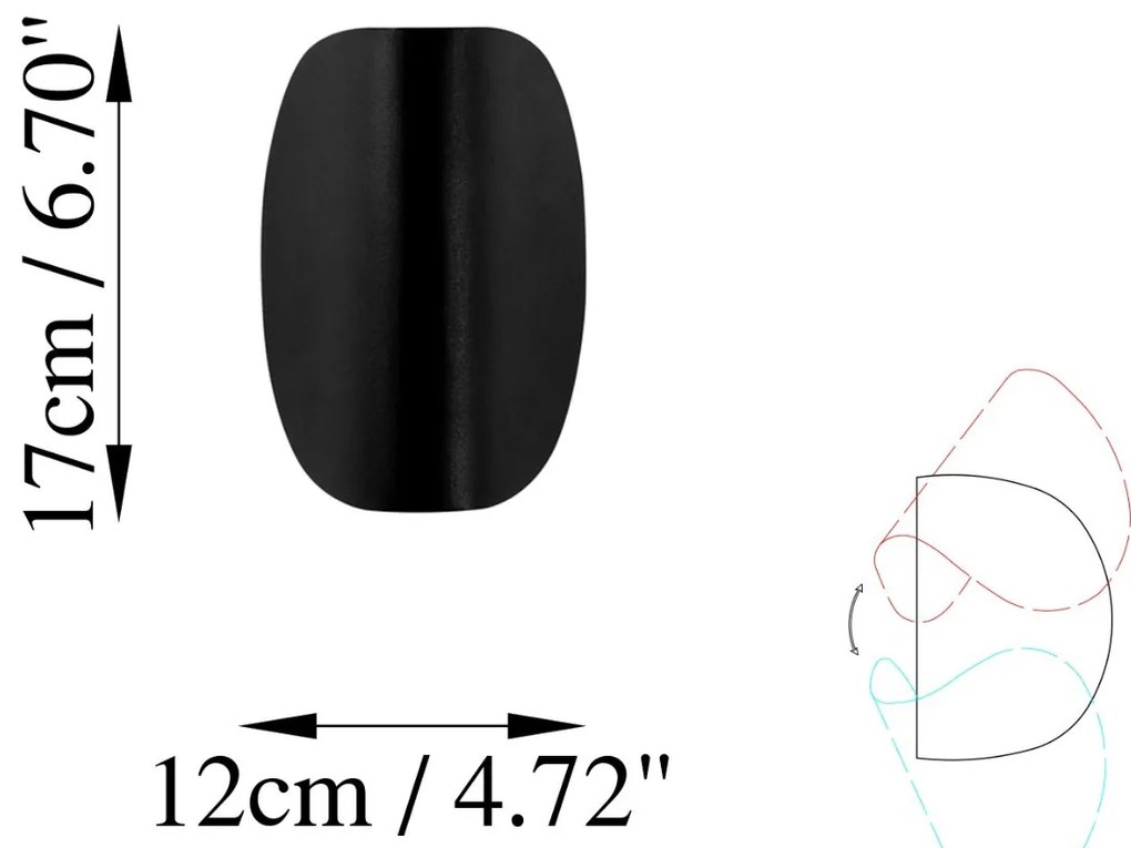 Nástěnná LED lampa Heybe černá