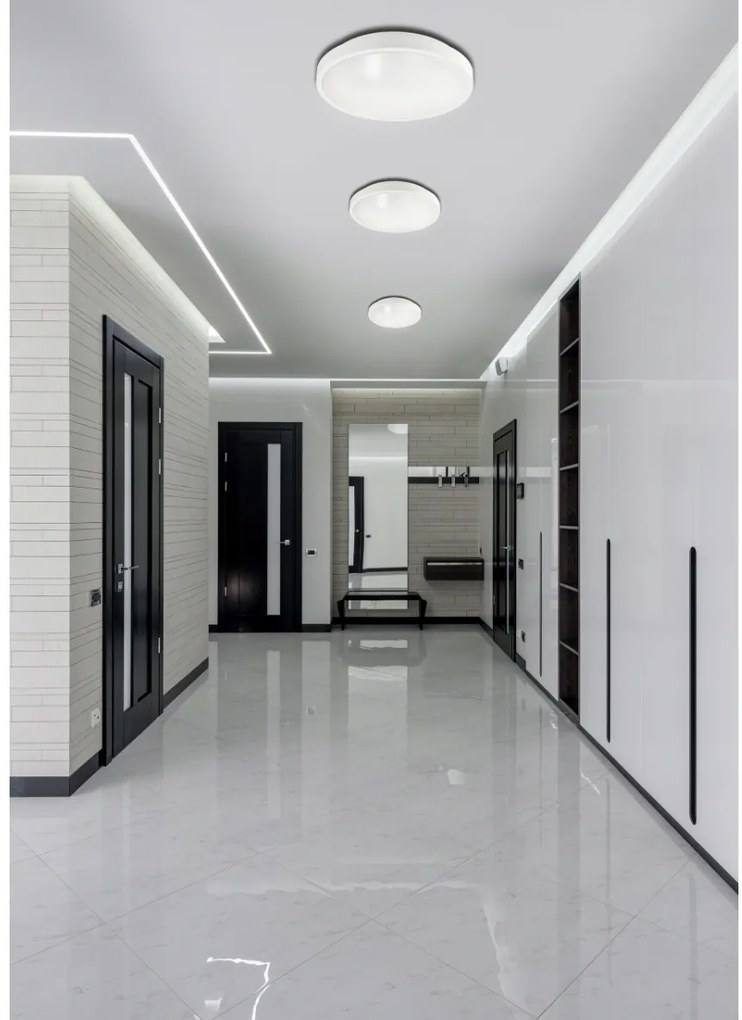 ECOLIGHT Okrúhle LED stropné svietidlo - 2xE27 - biele