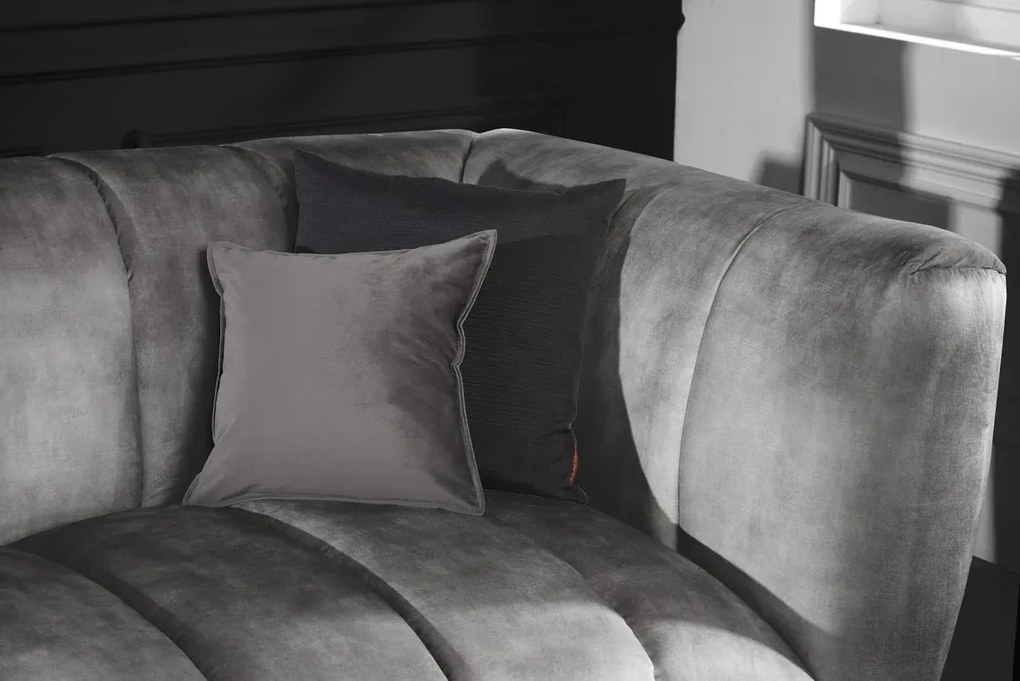 Pohovka NOBLESSE 225 cm zamatovo šedá