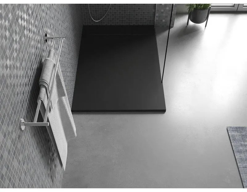 Mexen Otto, SMC obdĺžniková sprchová vanička 90 x 70 cm, čierna, 4N707090