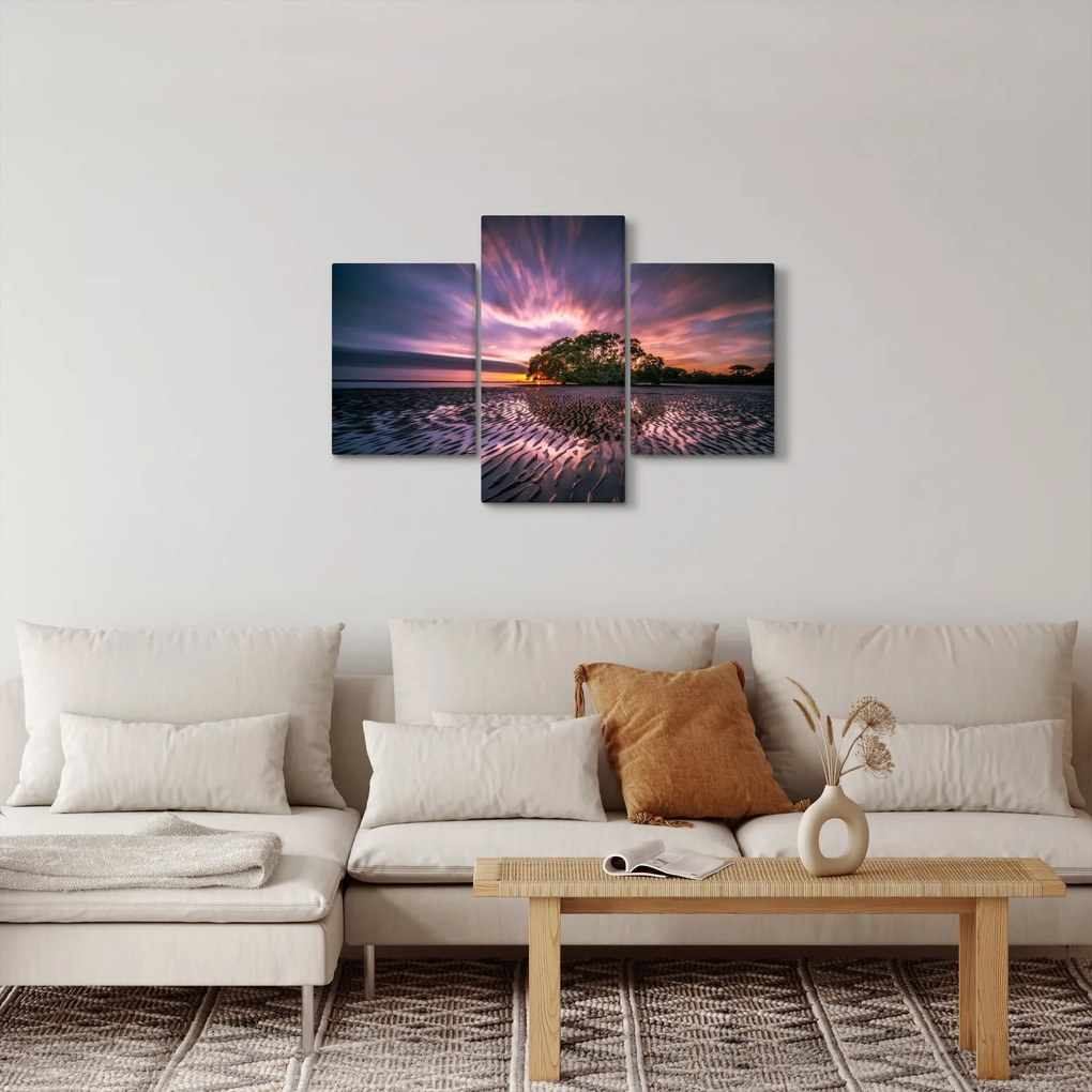Obraz stromu na pláži (90x60 cm)