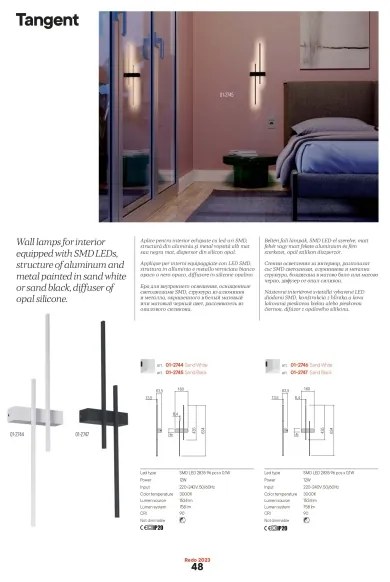 Redo 01-2746 - LED nástenné svietidlo TANGENT LED/13W/230V CRI 90 biela