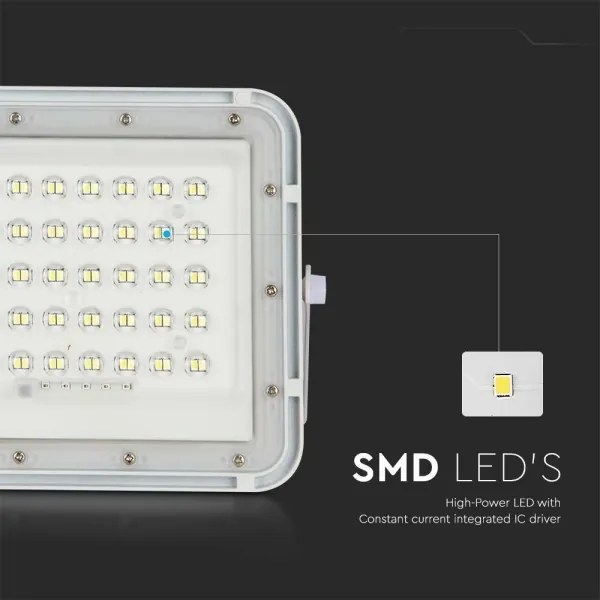 LED Vonkajší solárny reflektor LED/6W/3,2V IP65 6400K biela + DO