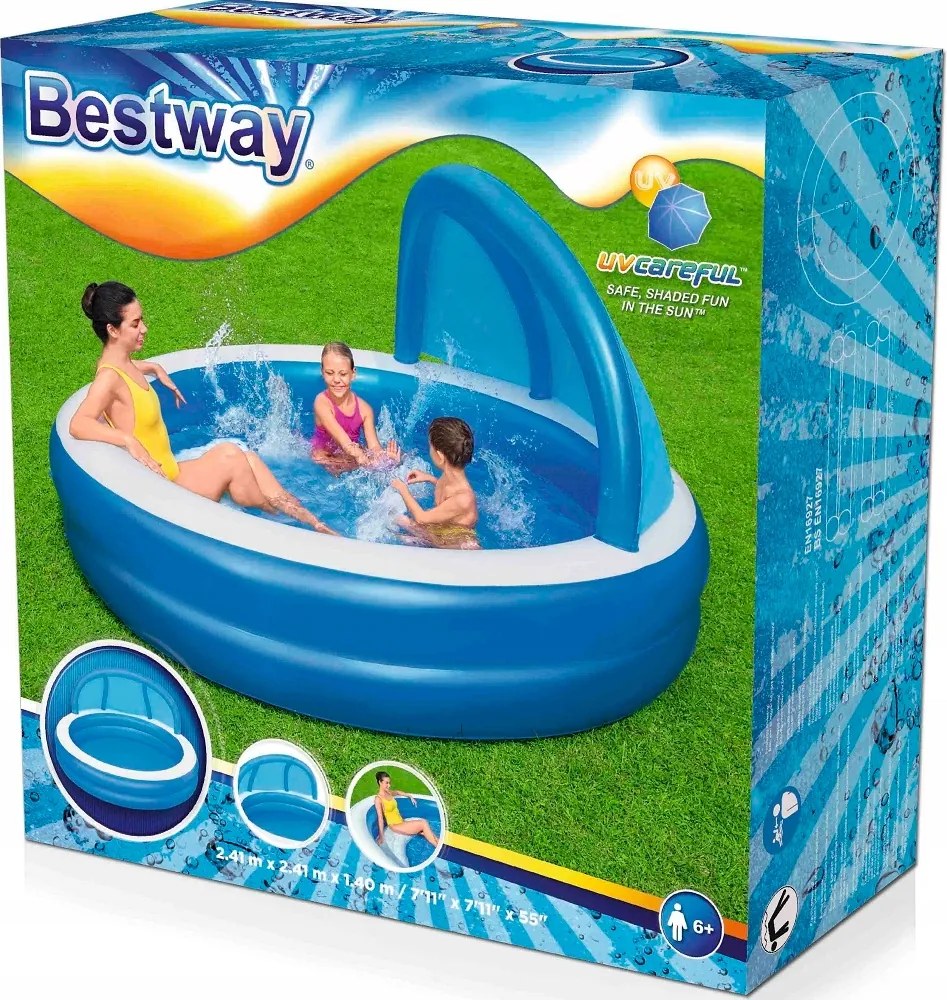 Bestway 242 cm Veľký Nafukovací Bazén Vanička 54337