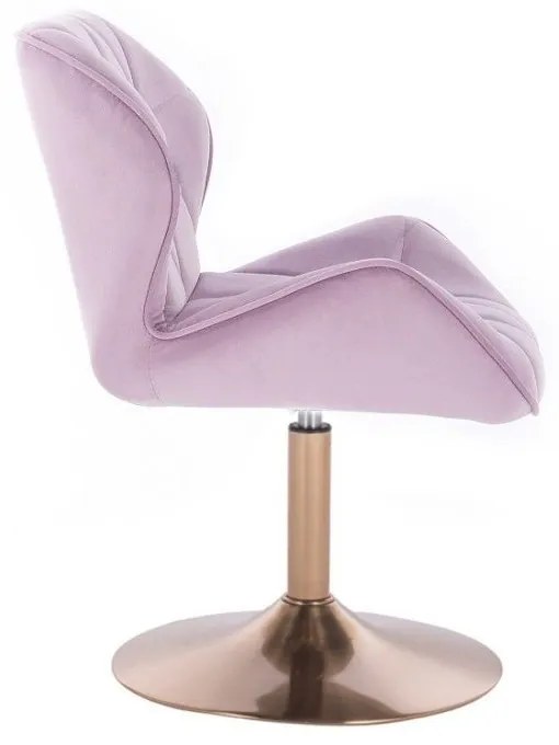 LuxuryForm DESIGN Stolička MILANO VELUR na zlatom tanieri - levanduľa