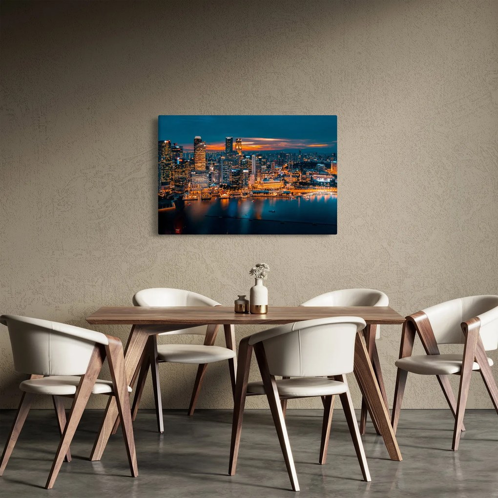 Obraz nočného mesta (90x60 cm)