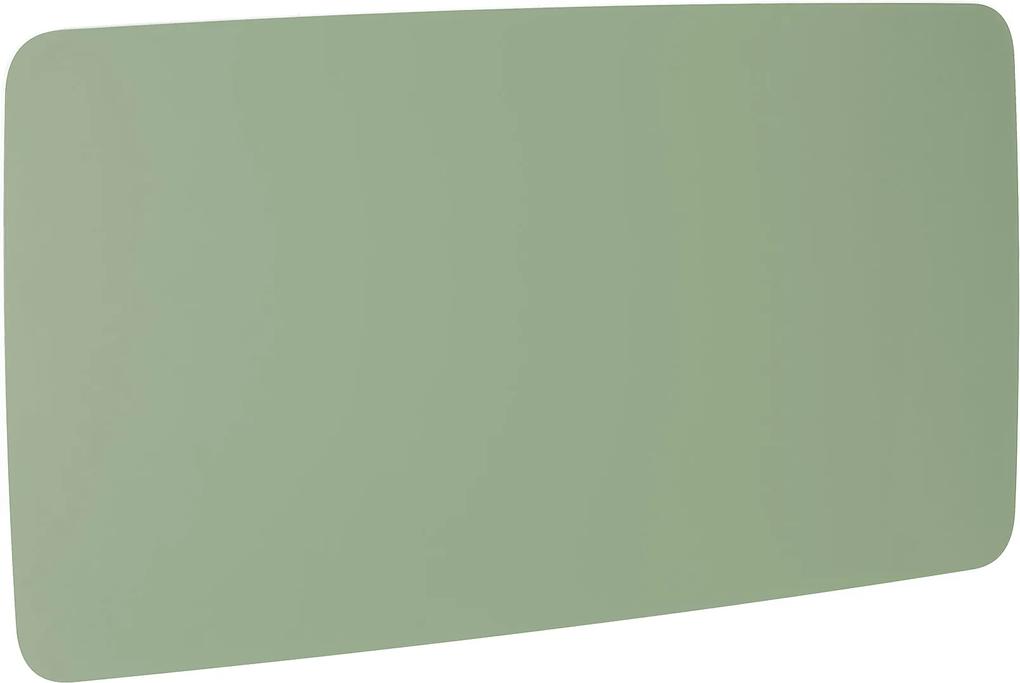 Sklenená magnetická tabuľa Stella so zaoblenými rohmi, 2000x1000 mm, pastelová zelená