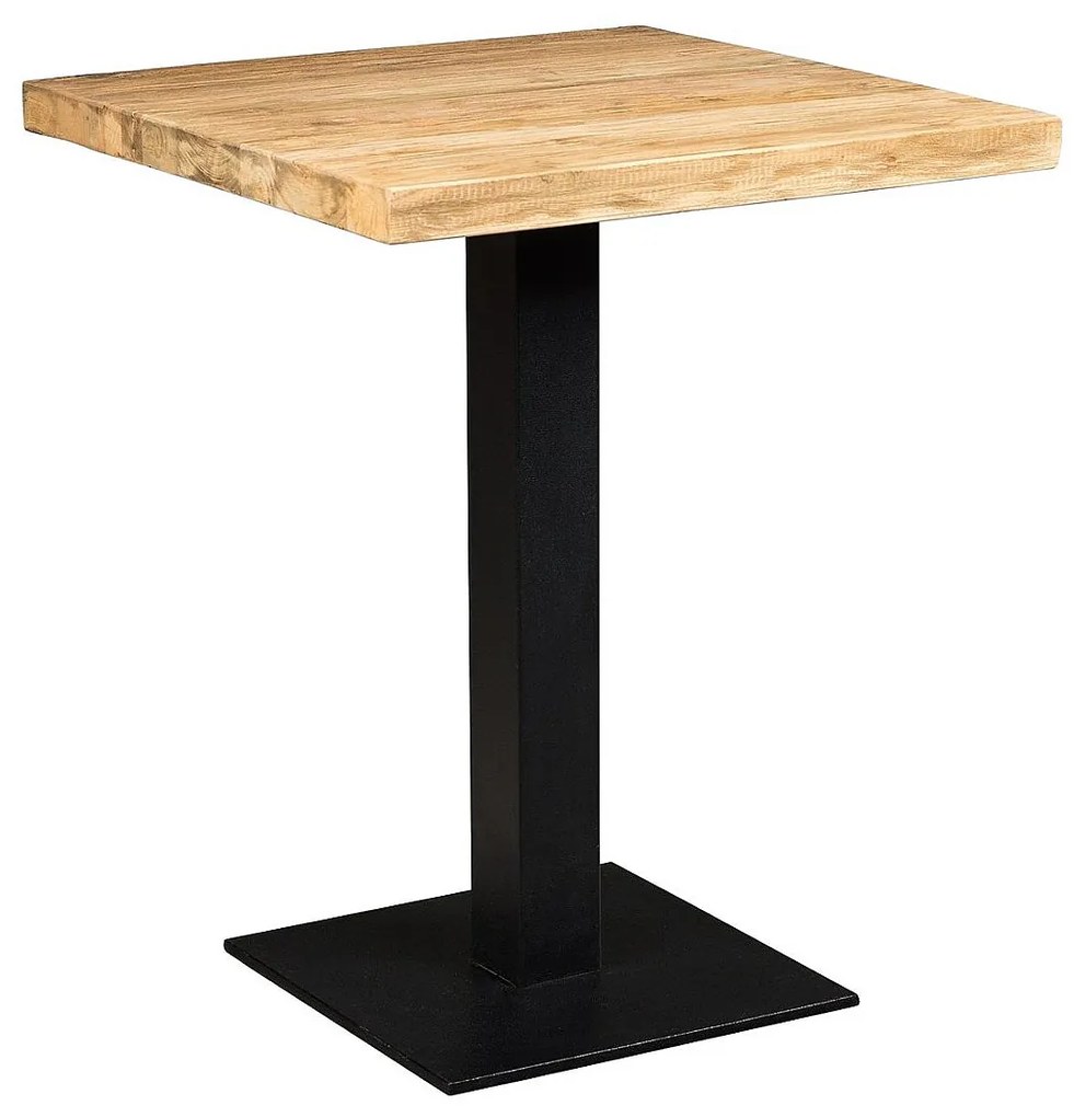 DEOKORK Teakový jedálenský stôl CALVIN 60 × 60 × 76 cm