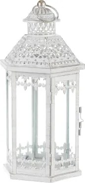 Lampáš Clara 39 cm, biely antik%