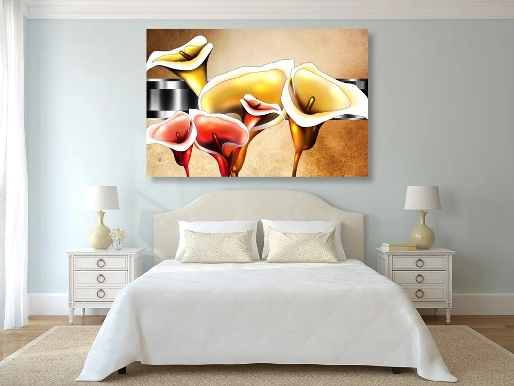 Obraz luxusné kvety kaly