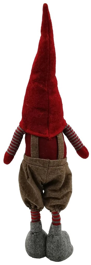 Vánoční skřítek ELFIE 56 cm červený/šedý