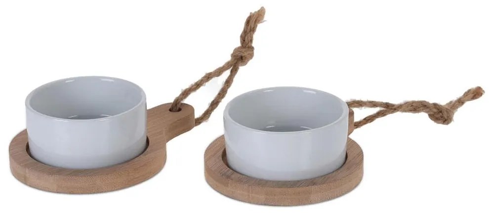 Porcelánová servírovacia miska Bamboo 30x10x6 cm sada 2ks