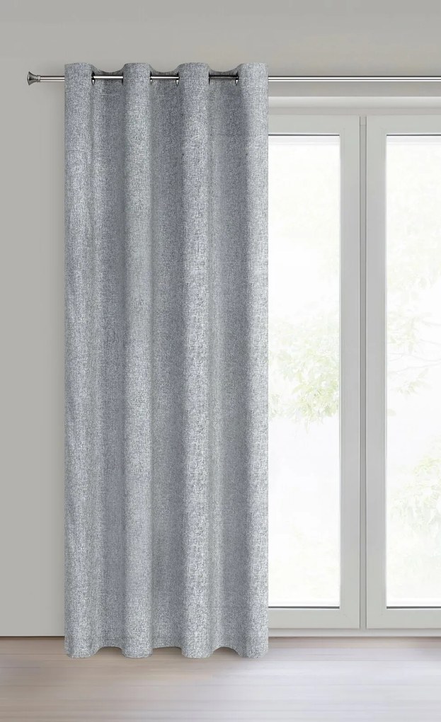 ZÁVES NA KRÚŽKOCH ADELINA 140X250 CM SIVÁ