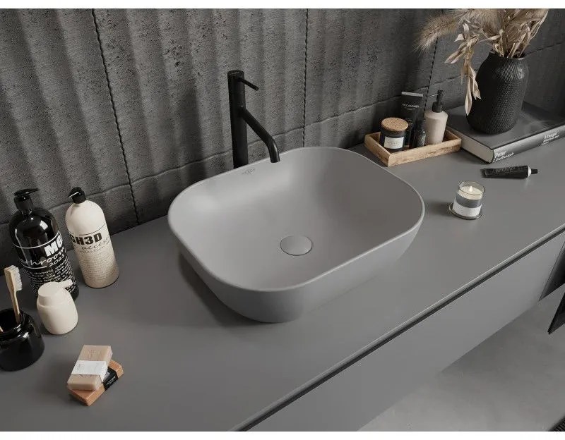 Mexen ROSA umývadlo, 50x40 cm, svetlo-šedá matná, 21095061