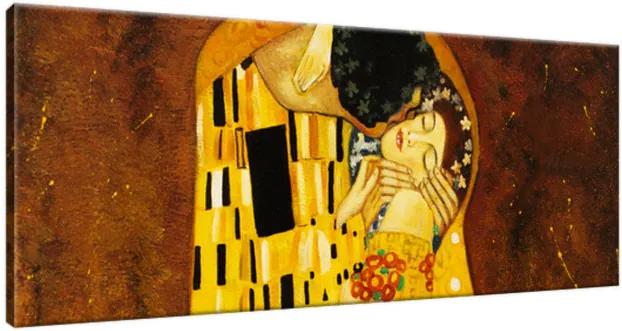 Obraz na plátne Bozk - Gustav Klimt 100x40cm S-1787A_1I(P) | BIANO