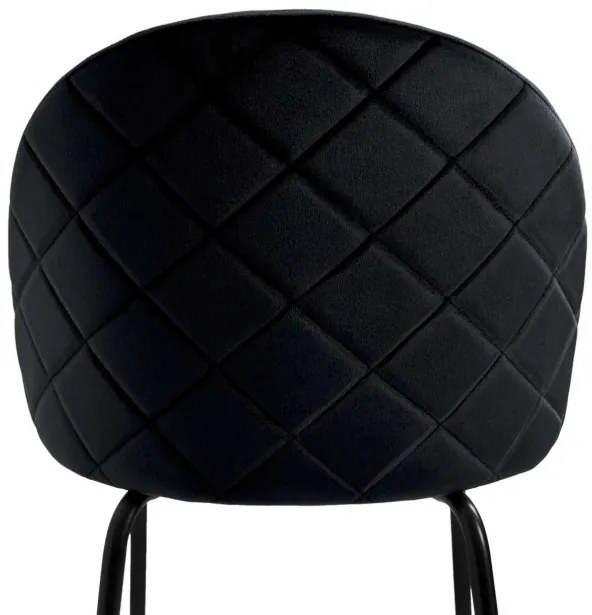 Jedálenská stolička FARGO zamatová, čierna