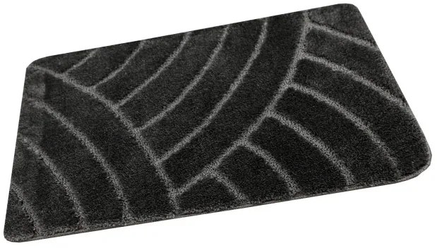 Kúpeľňový koberček Sash Sage tmavosivý, pruhy