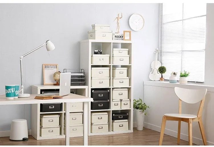 Štýlový skladací papierový úložný box ružový, viac veľkostí 22x30x18 cm