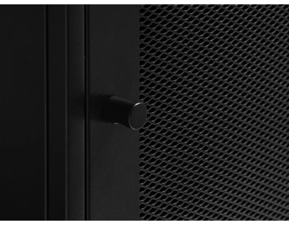 Čierna kovová knižnica 80x138 cm Malibu - Unique Furniture