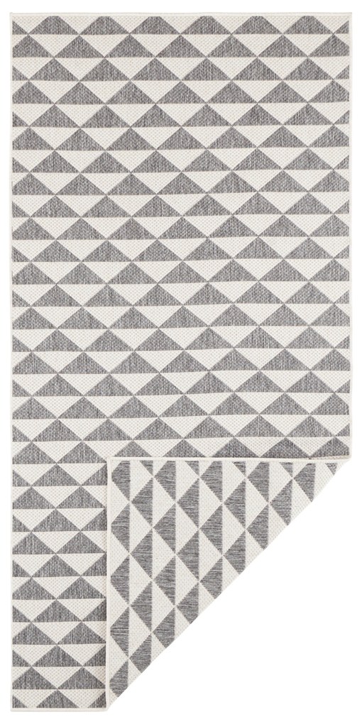 NORTHRUGS - Hanse Home koberce Kusový koberec Twin Supreme 103766 Grey / Cream – na von aj na doma - 80x150 cm