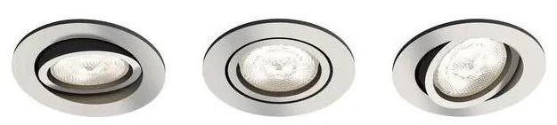 Philips 50203/17/PO - SADA 3xLED Stmievateľné podhľadové svietidlo LED/4,5W/230V P3363