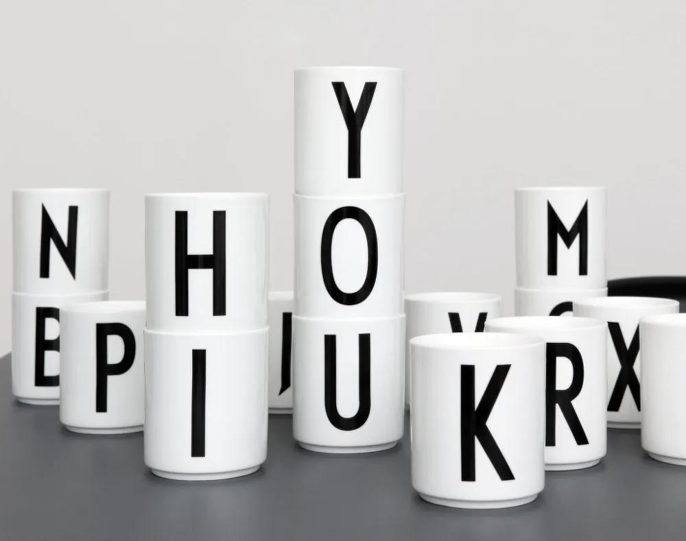 Design Letters Hrnček s písmenom N, white