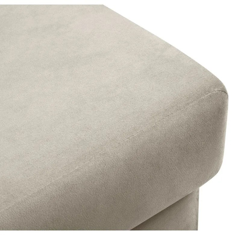 Béžová zamatová podnožka Kyoto – Cosmopolitan Design