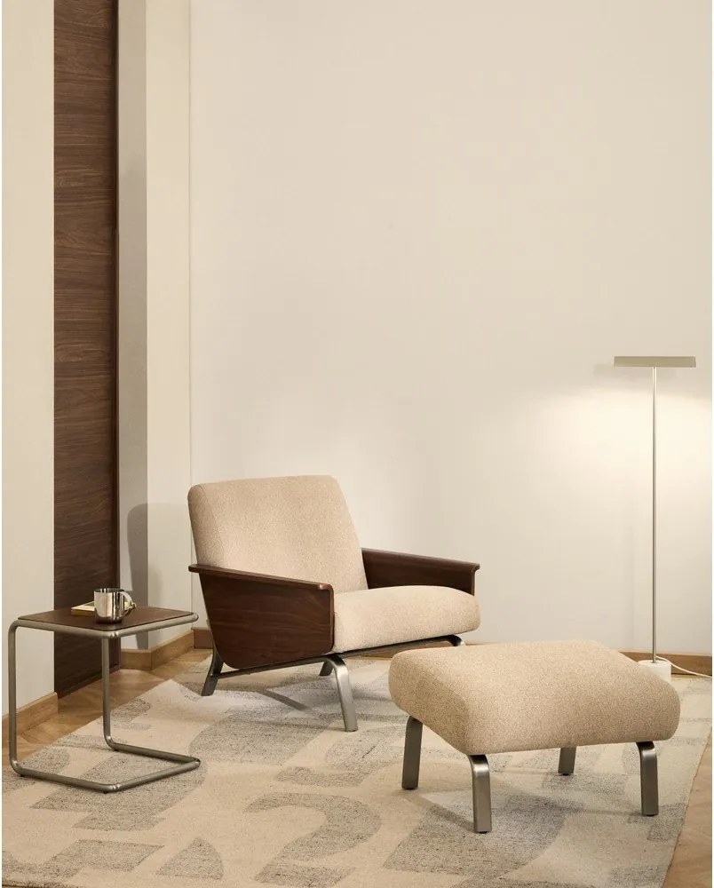 Svetlohnedé ženilkové kreslo Amsen – Kave Home