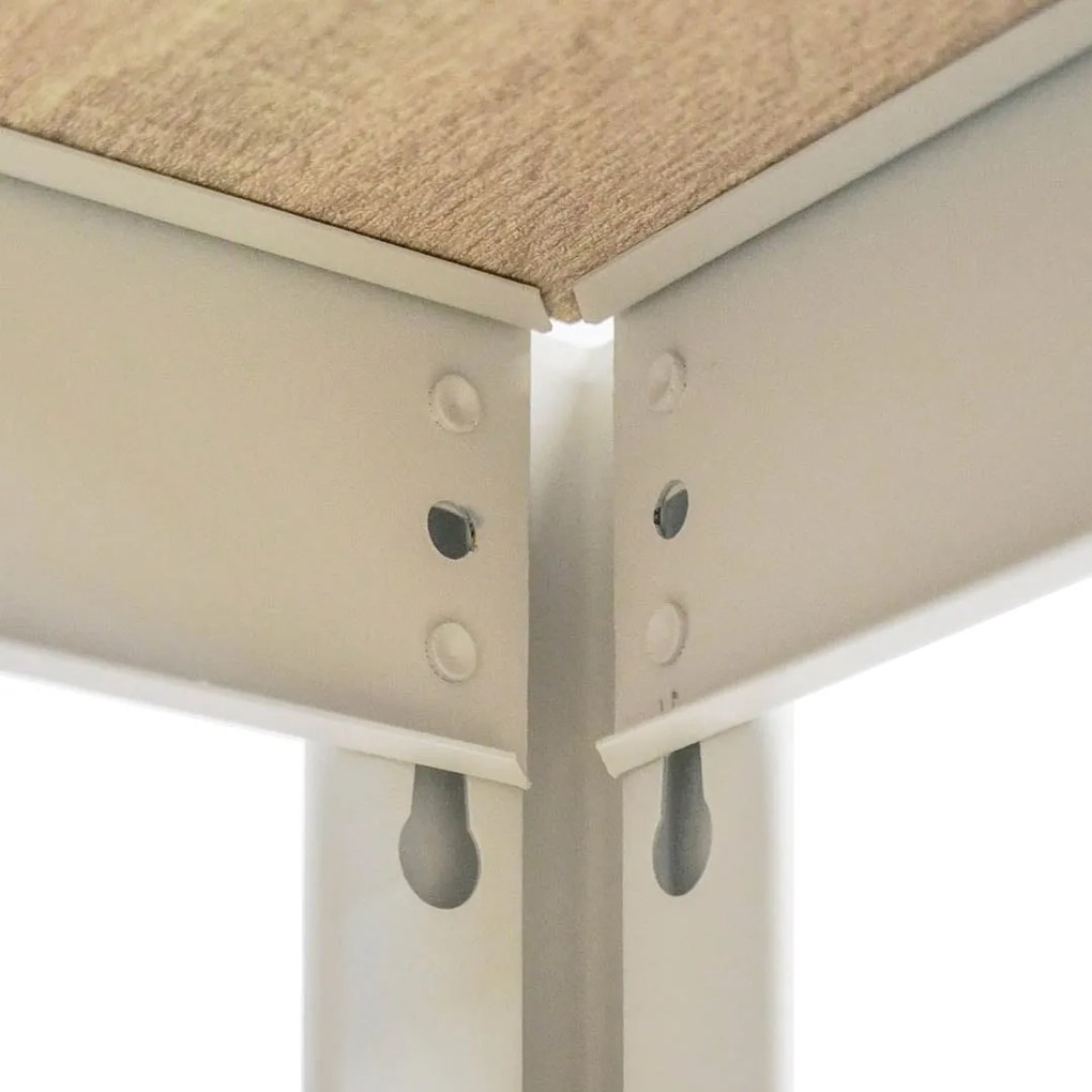 Policová zostava kovová biela s dvierkami AR Style D-Carbon